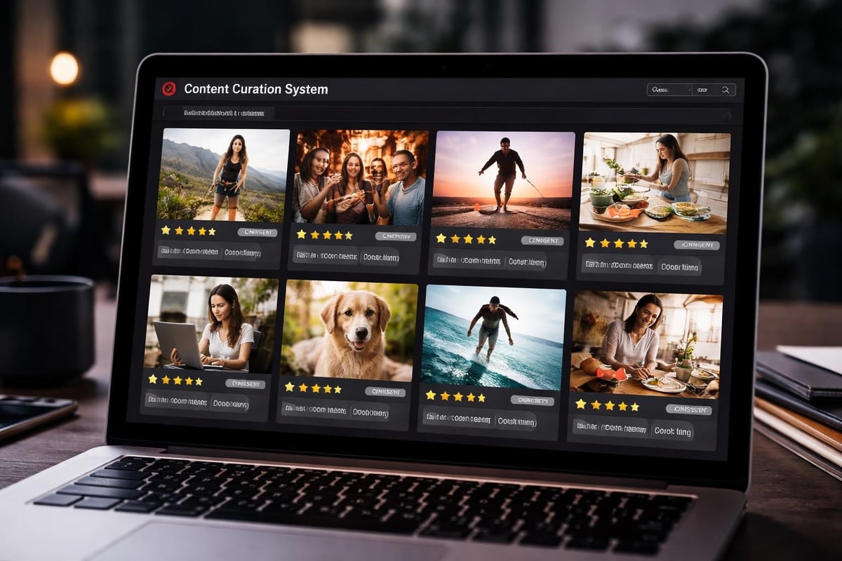 Video curation dashboard