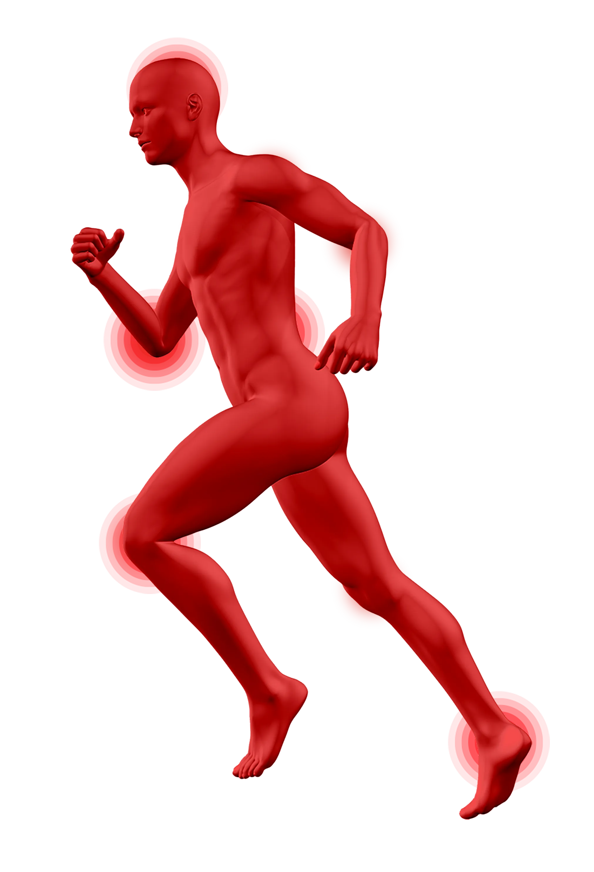 A running human