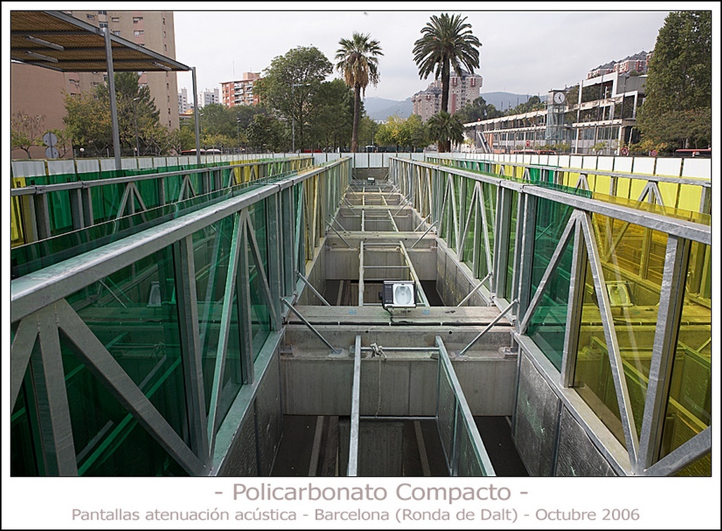 Policarbonato Compacto - Interiorismo/Decoración - Pantallas de atenuación acústica-Rondas (Barcelona)