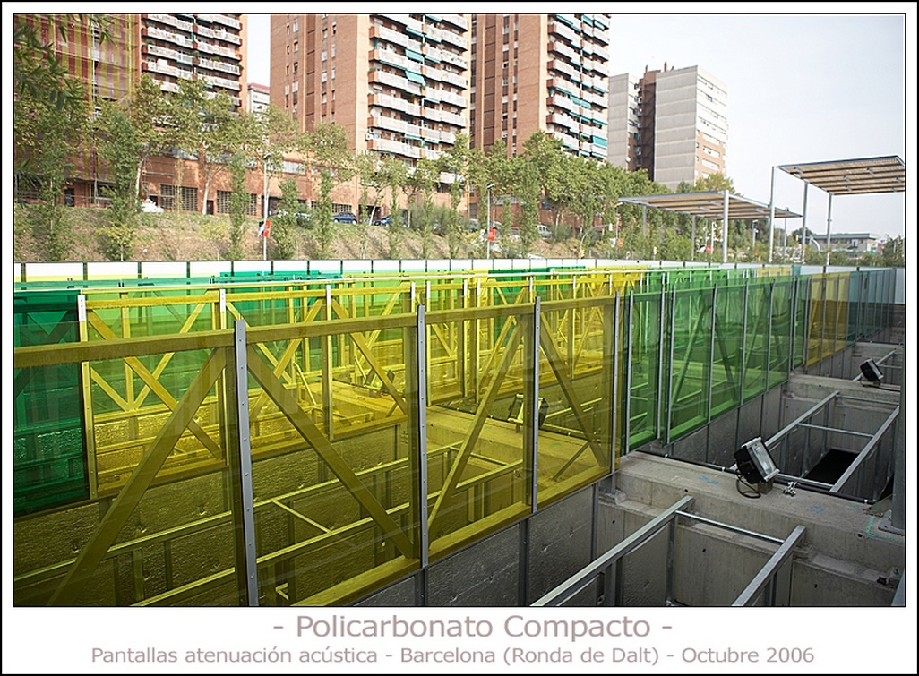 Policarbonato Compacto - Interiorismo/Decoración - Pantallas de atenuación acústica-Rondas (Barcelona)