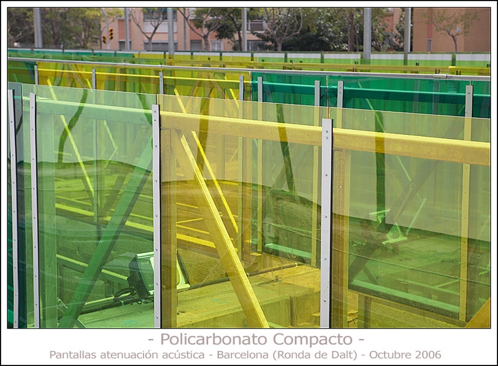 Policarbonato Compacto - Interiorismo/Decoración - Pantallas de atenuación acústica-Rondas (Barcelona)