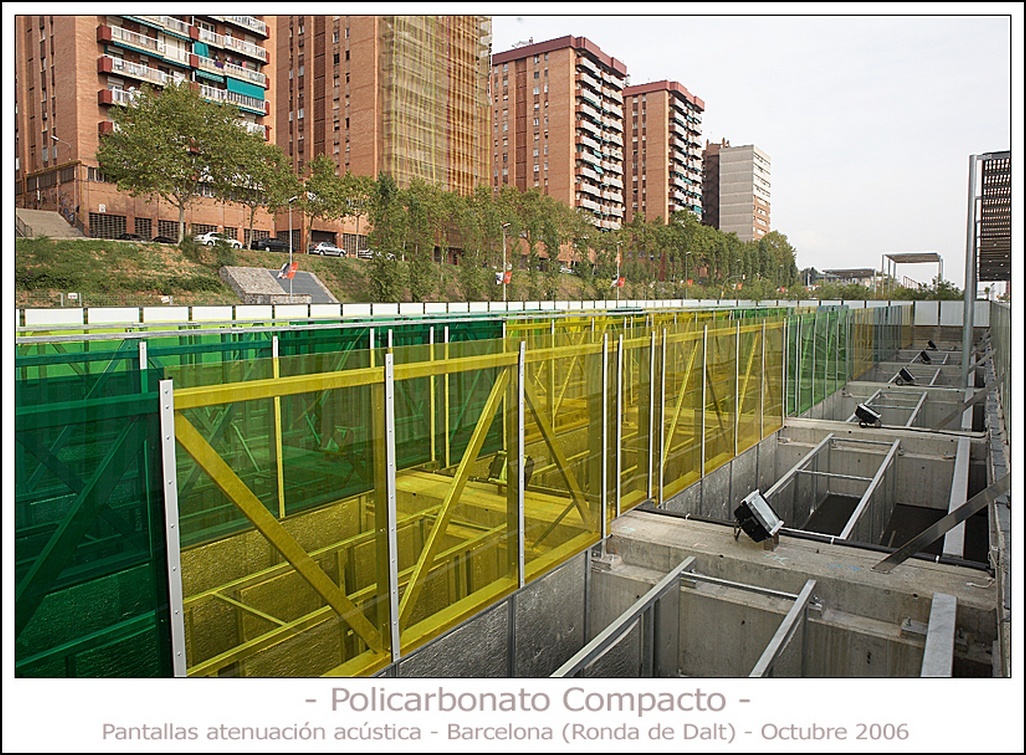 Policarbonato Compacto - Interiorismo/Decoración - Pantallas de atenuación acústica-Rondas (Barcelona)