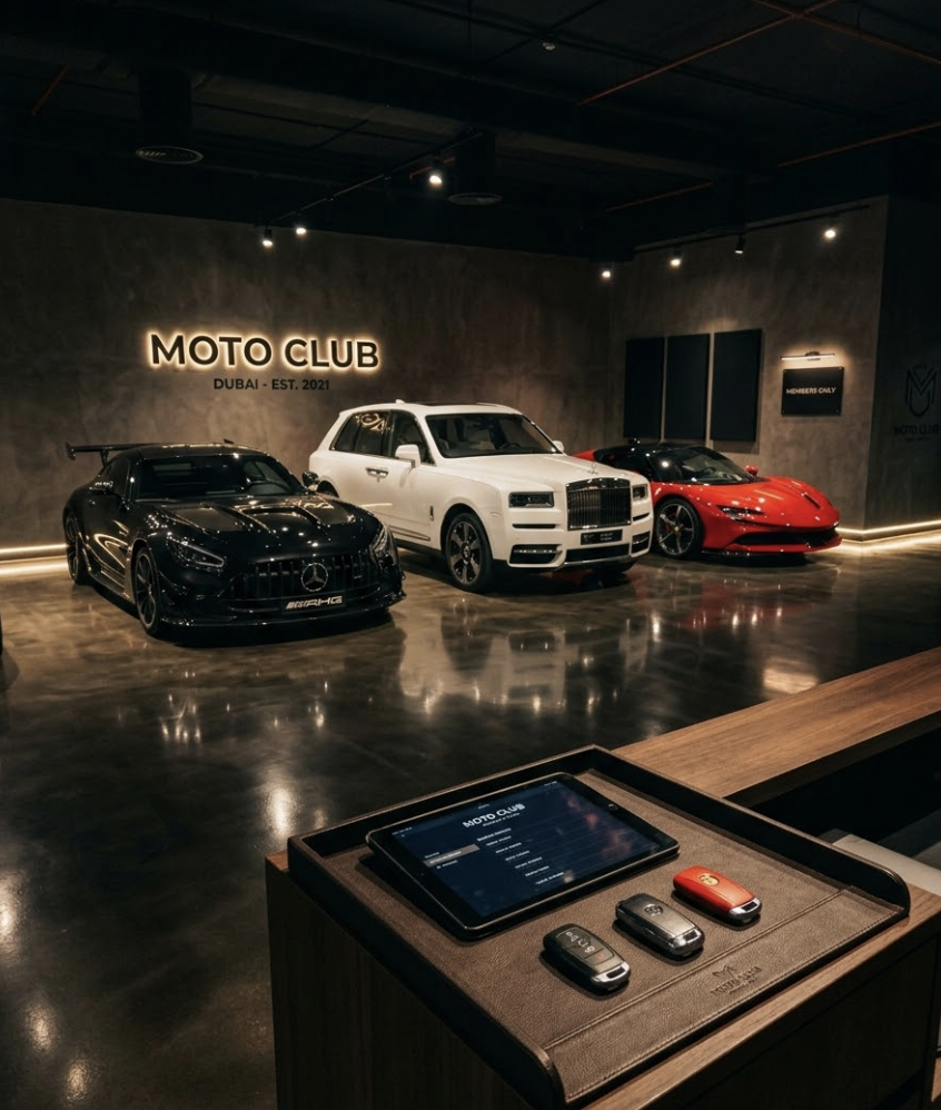 Luxury car showroom