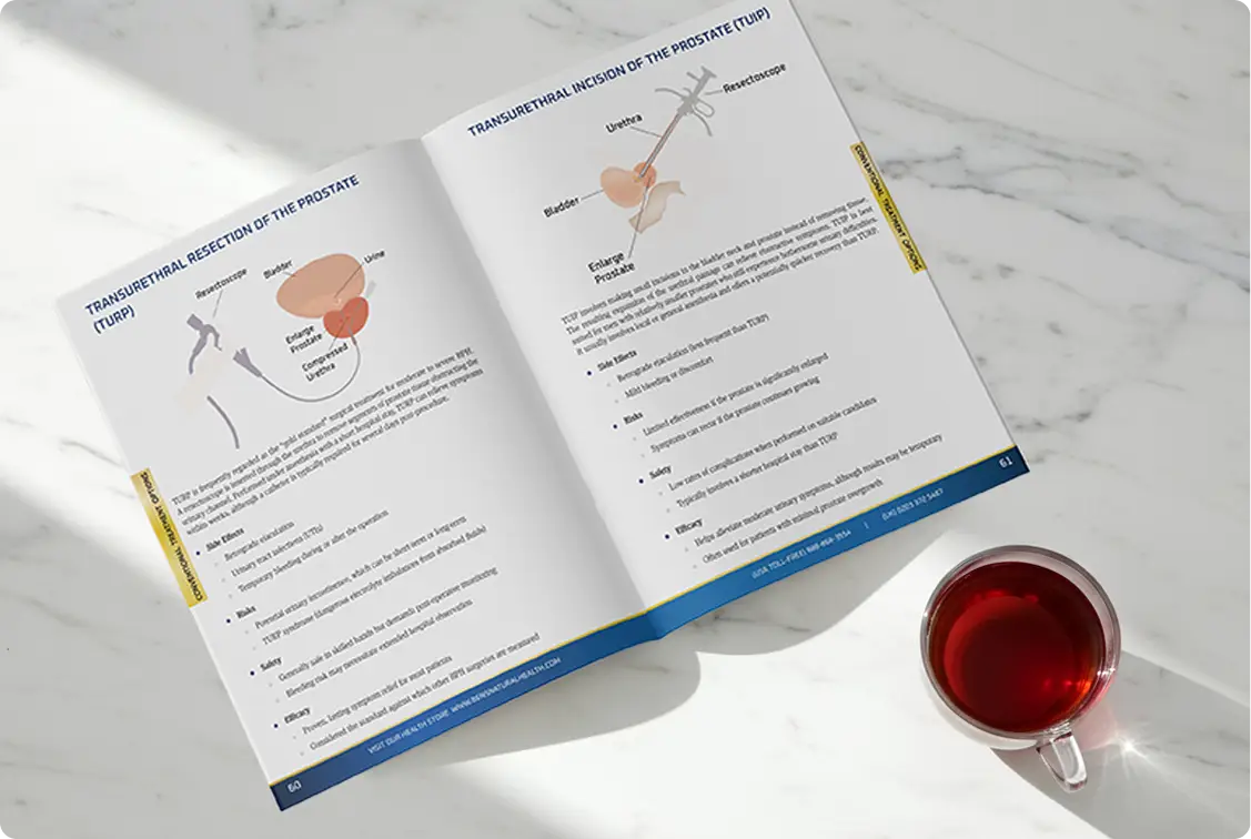 Picture of All about the prostate next to a cup of tea