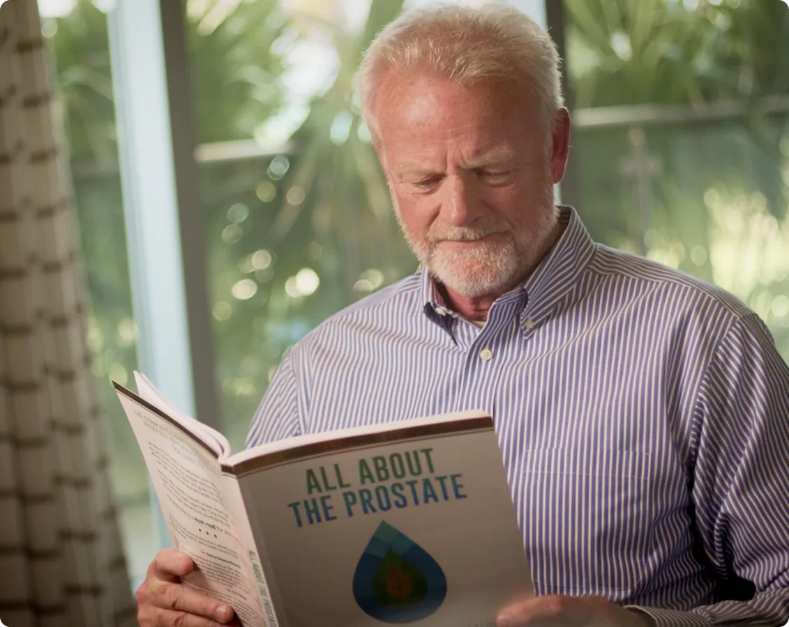 Picture of a man reading aatp from our miami interviews