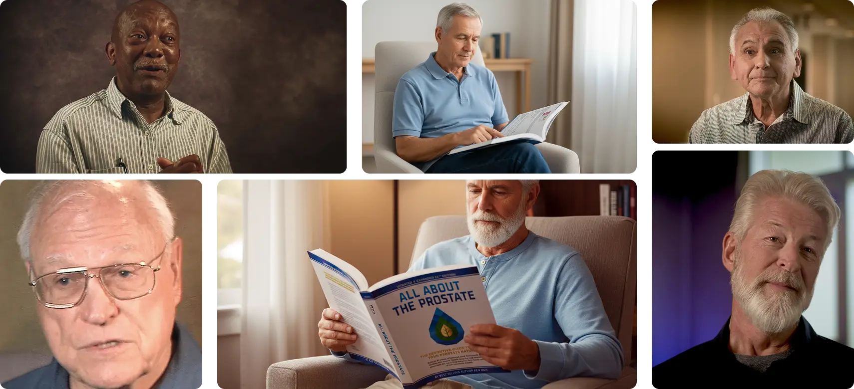 Collage images of customers
