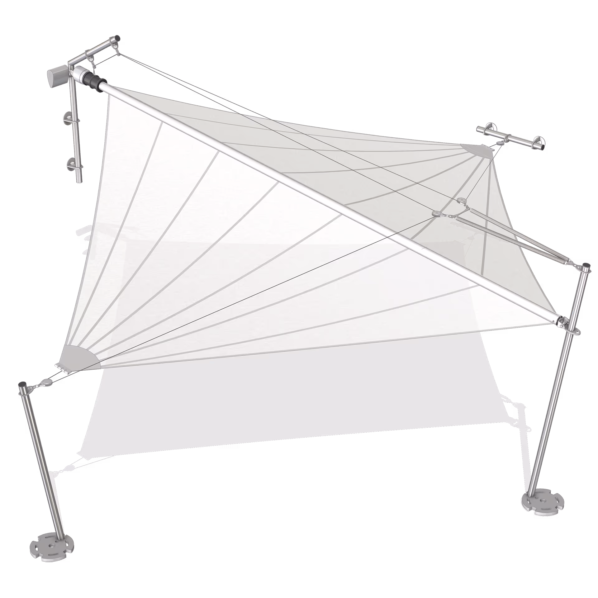 SunSquare system - the first model with which the marketing of automatic sun sails began. SunSquare held the worldwide patent.