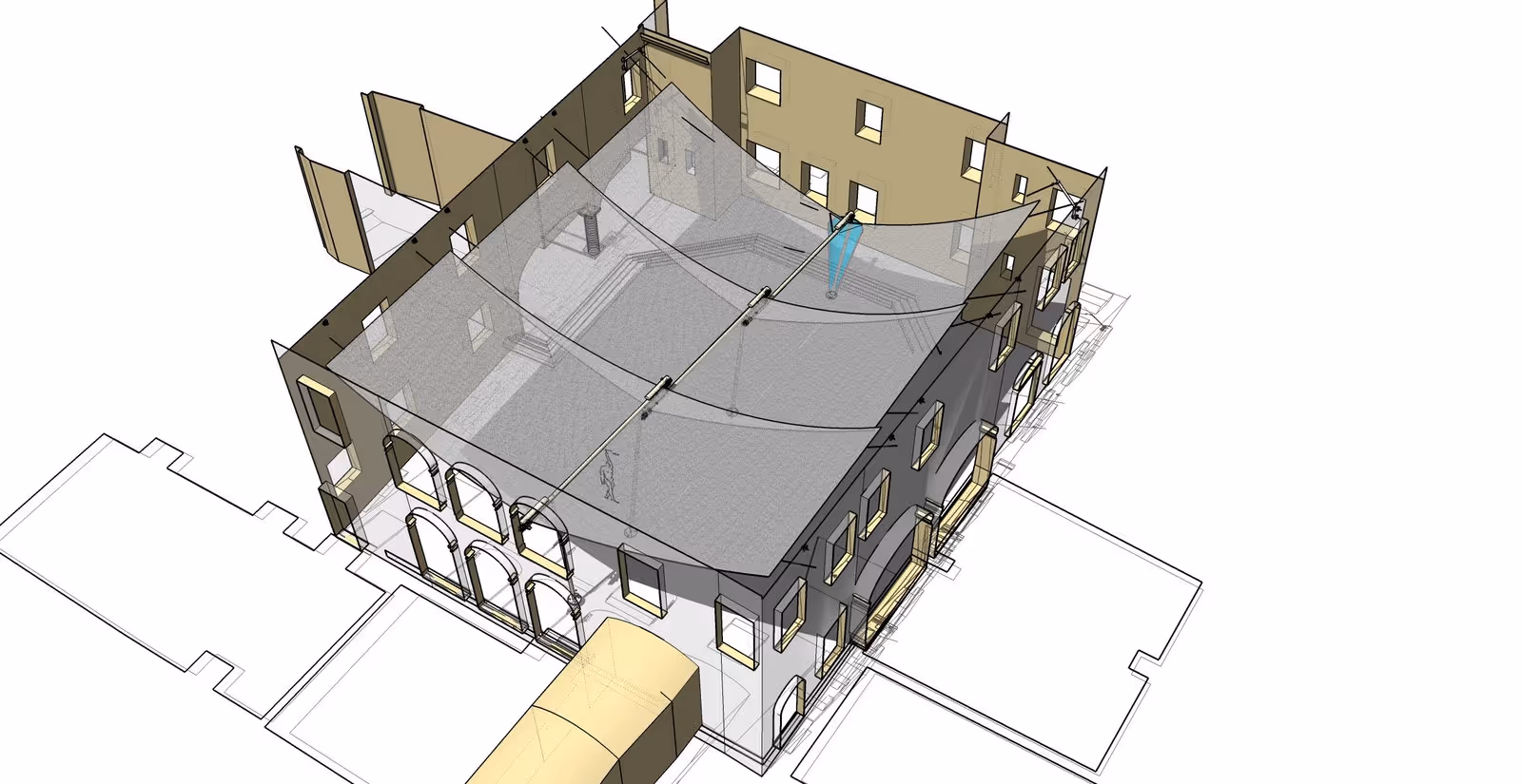 Die Planungsunterlagen von Mag. Gerald Wurz zum Projekt Schloss Neubruck.