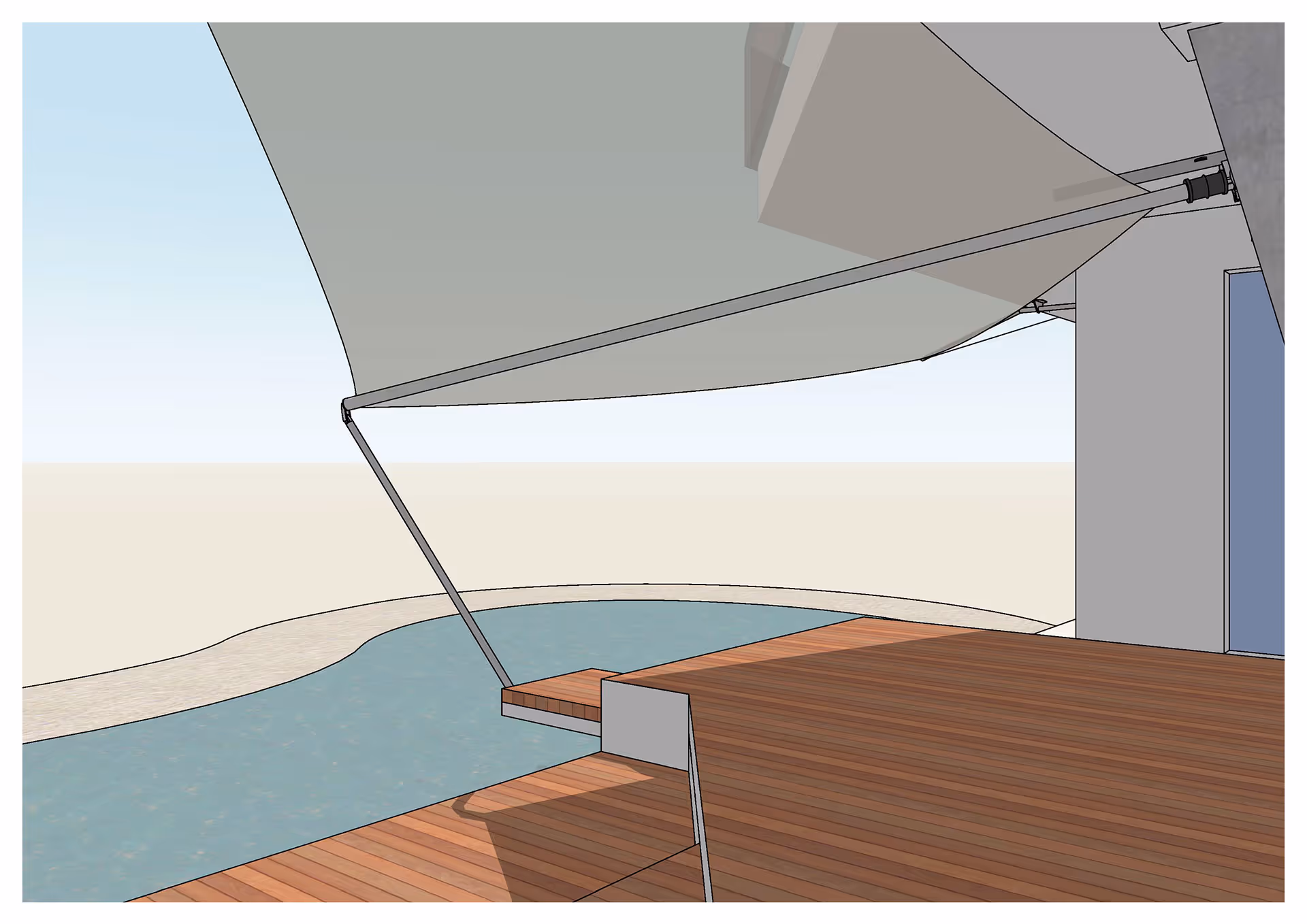 Planungsansicht aus der Präsentationsmappe, die dem Kunden vor Beauftraung vorgelegt wurde.