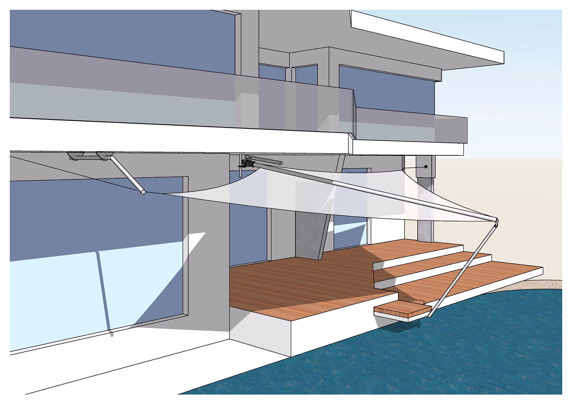 Eine Ansicht aus der Planung, die dem real umgesetzten Projekt gleich kommt.