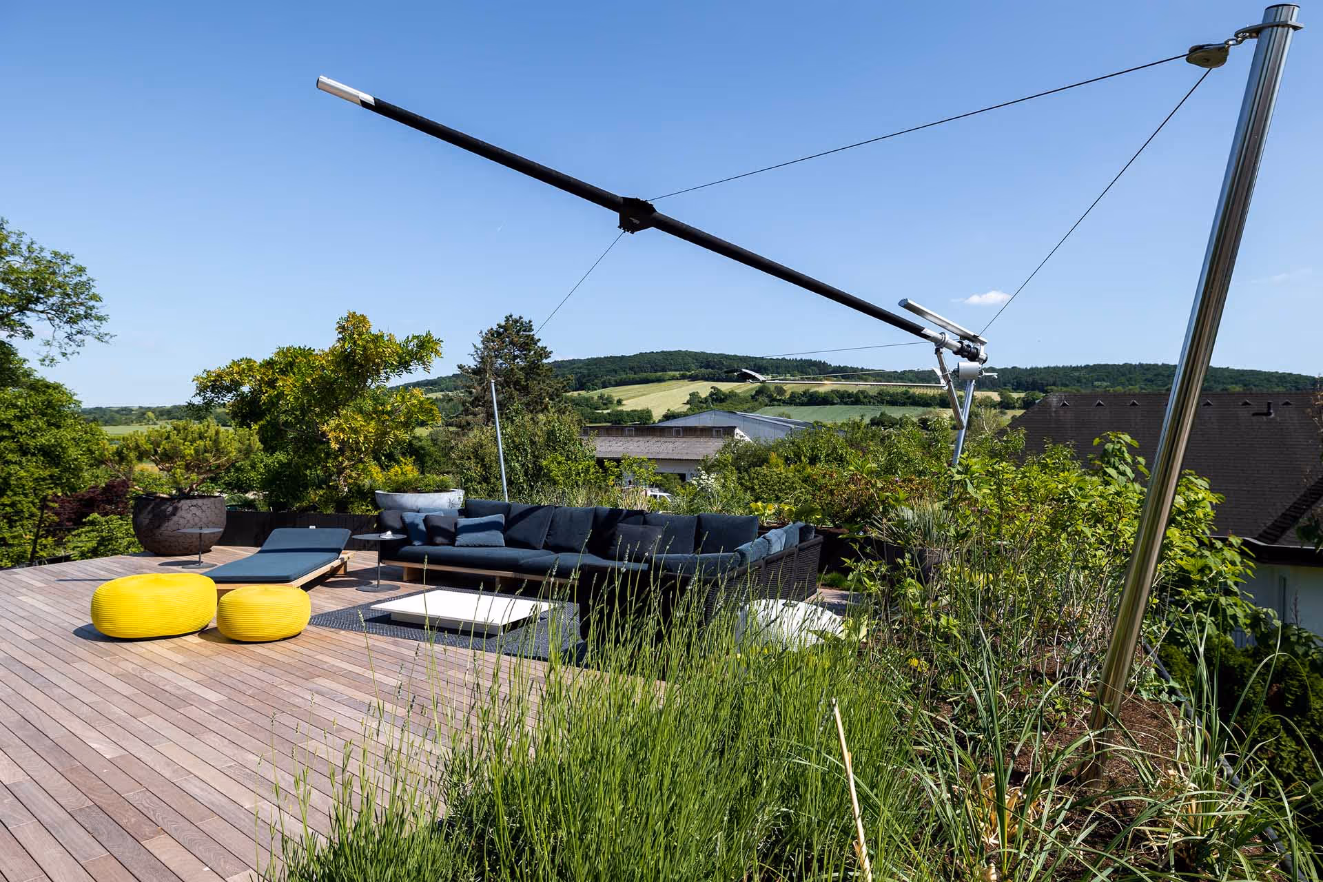Die Schauanlage ermöglicht Kund:innen ein direktes Erleben von Qualität und Wirkung.