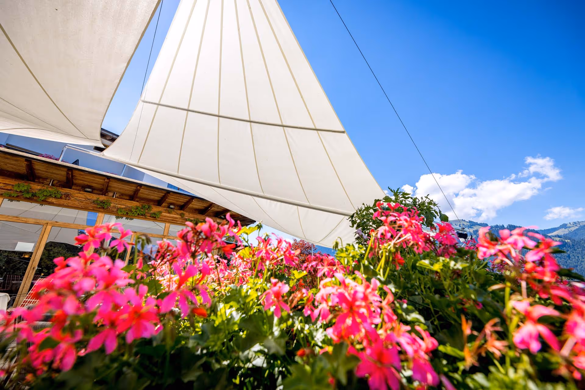 Die textile Architektur verbindet Technik, Design und Naturerlebnis.