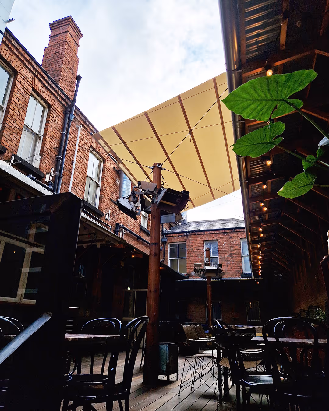 Ein Segel ist geöffnet, die anderen sind geschlossen.