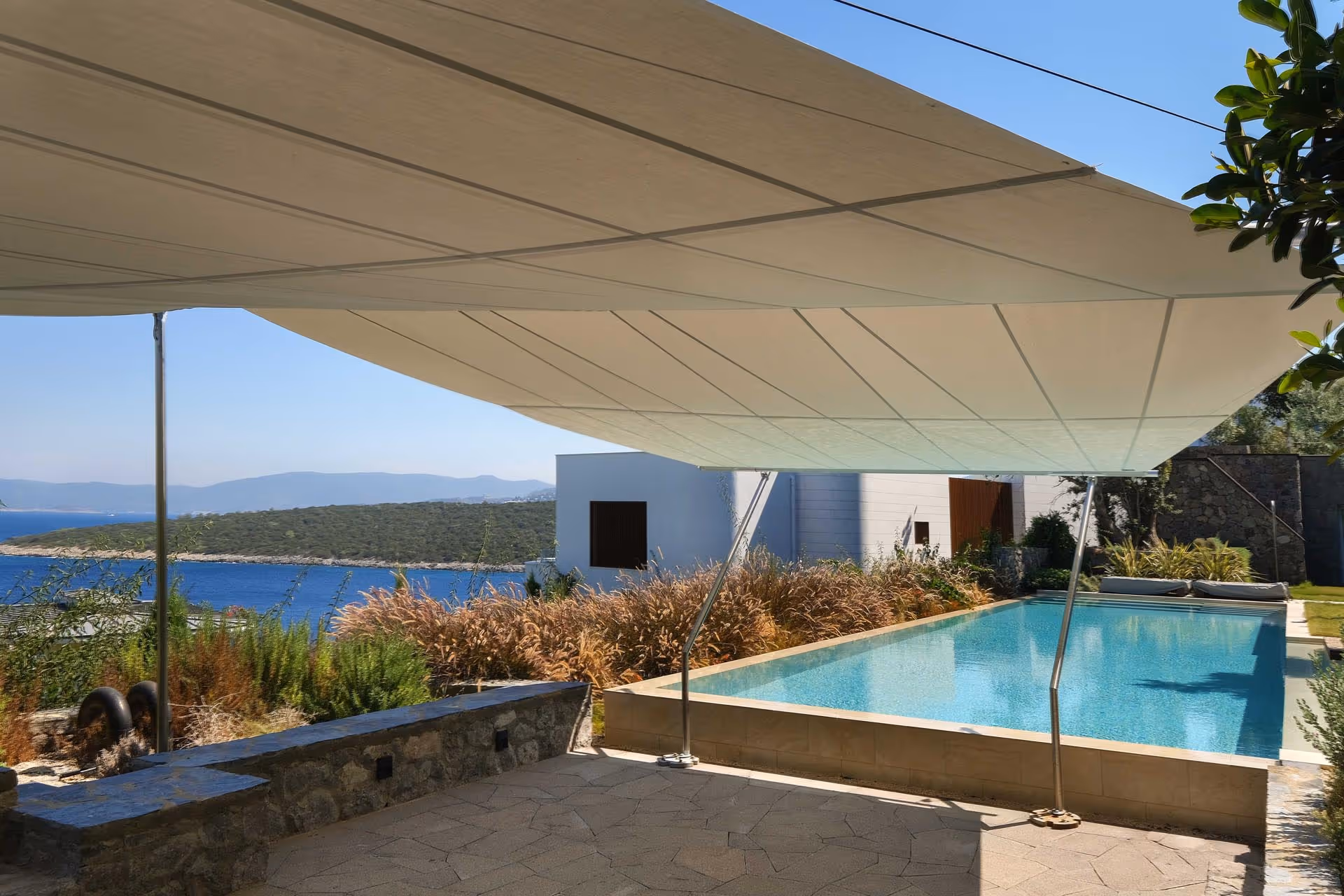 SunSquare Segel gefertigt als ZickZack Rechtecksegel für Vertriebspartner in der Türkei.