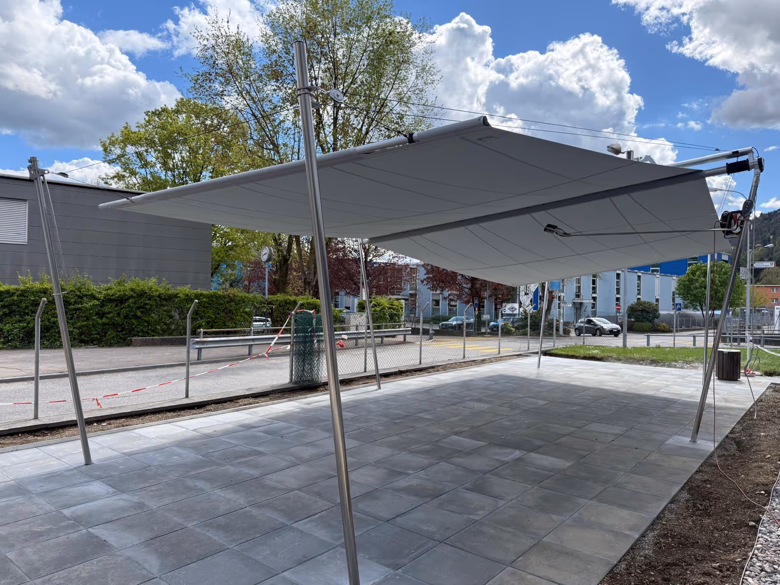 Both-sided rectangular sail with LED