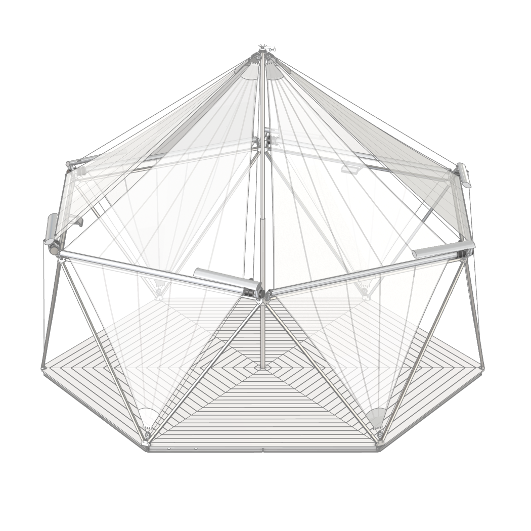 SunSquare CALYX is an architectural statement that is reminiscent of a flower calyx. This unique geometry not only creates stylish shadows, but also space for new ideas.