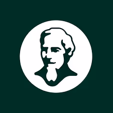 Company logo of Hans Knudsens Instituttet. Background in green with the logo in white.