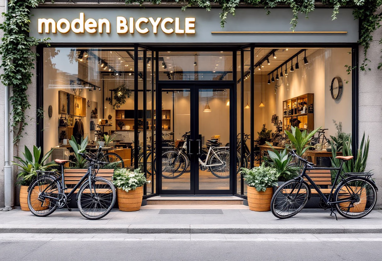 image of shop exterior (for a bicycle shop)