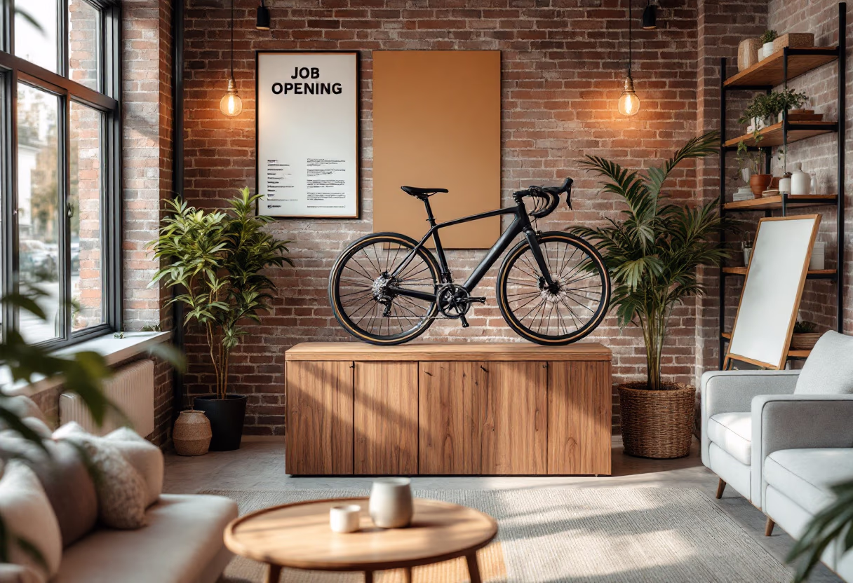 image of job opening notice for a bicycle shop