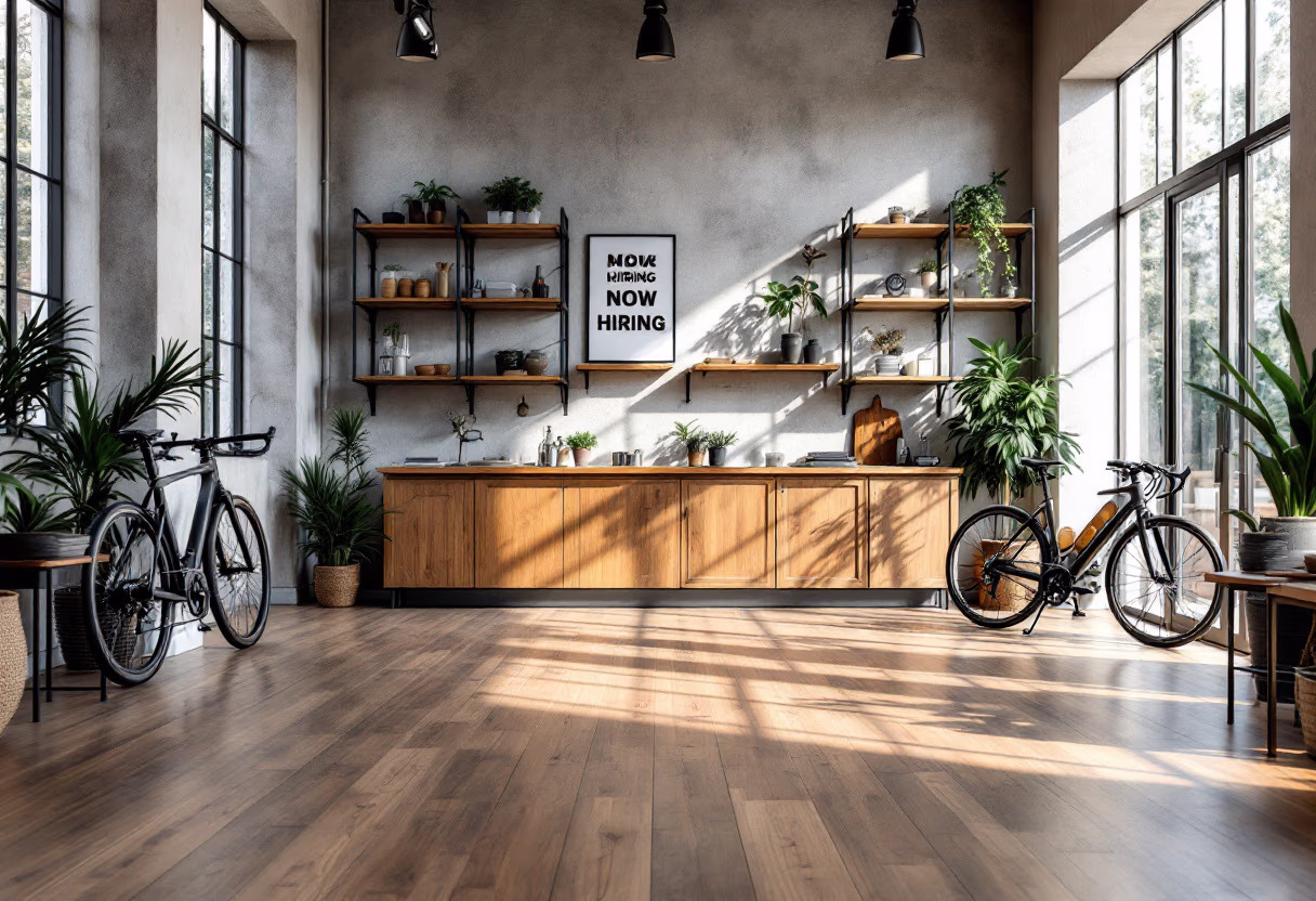 image of job opening notice for a bicycle shop