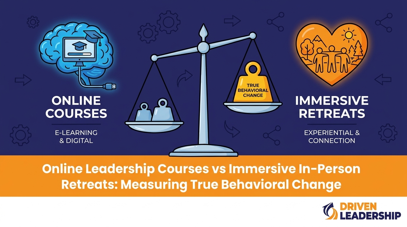 Online Leadership Courses vs Immersive In-Person Retreats