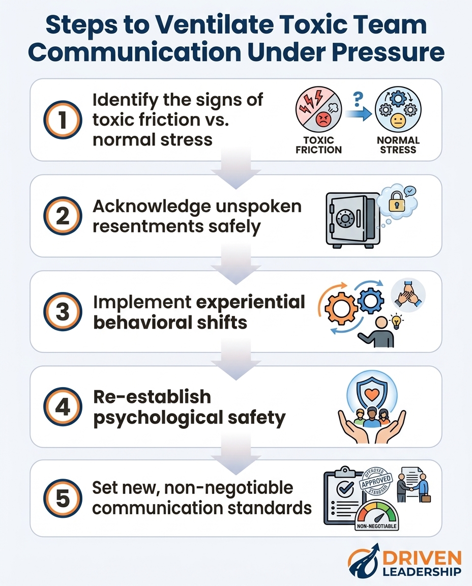 Steps to Ventilate Toxic Team Communication Under Pressure