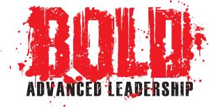 BOLD logo in red, representing the BOLD: Advanced Leadership 2030 program by Driven Leadership, emphasizing empowerment and leadership development.