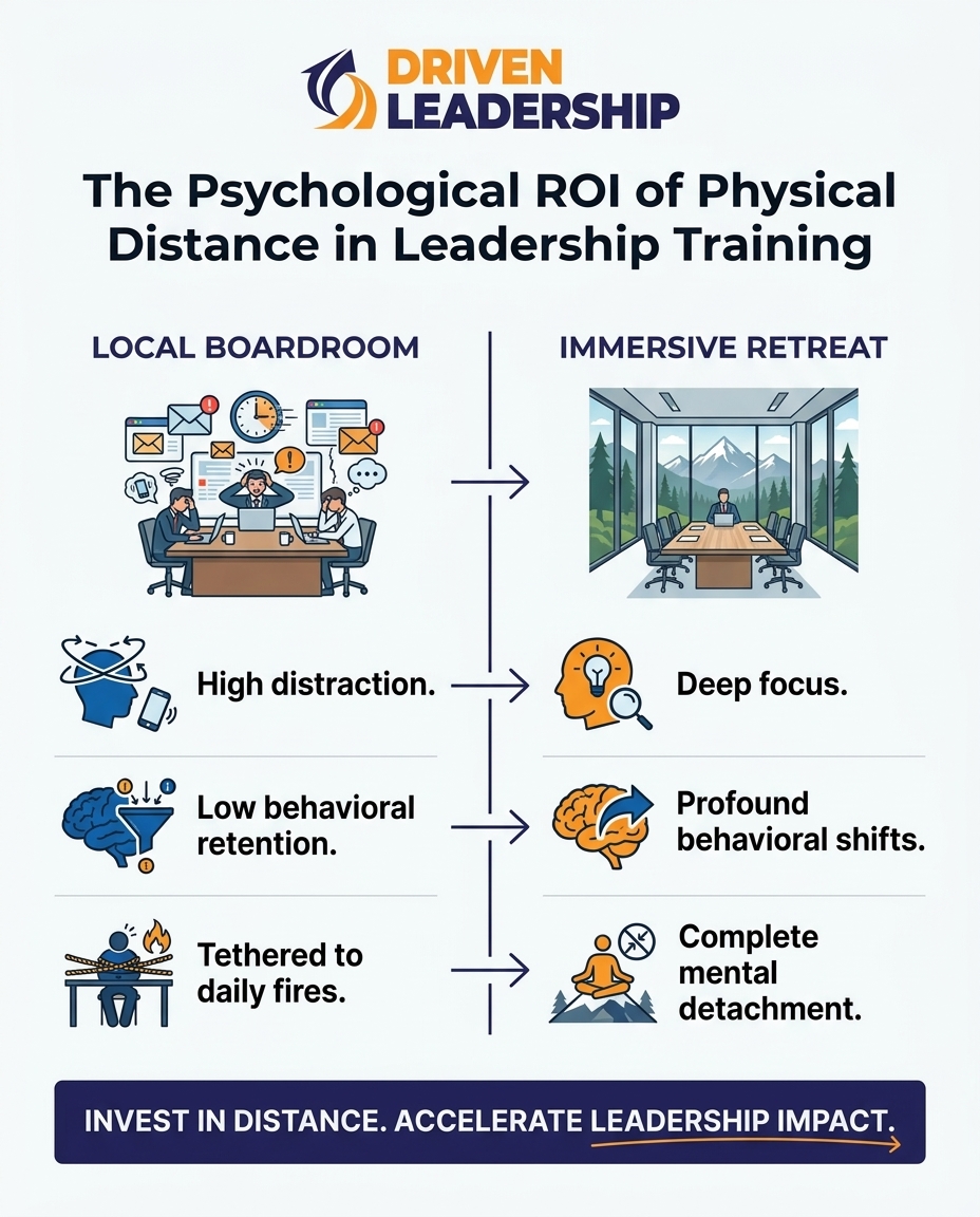 The Psychological ROI of Physical Distance in Leadership Training