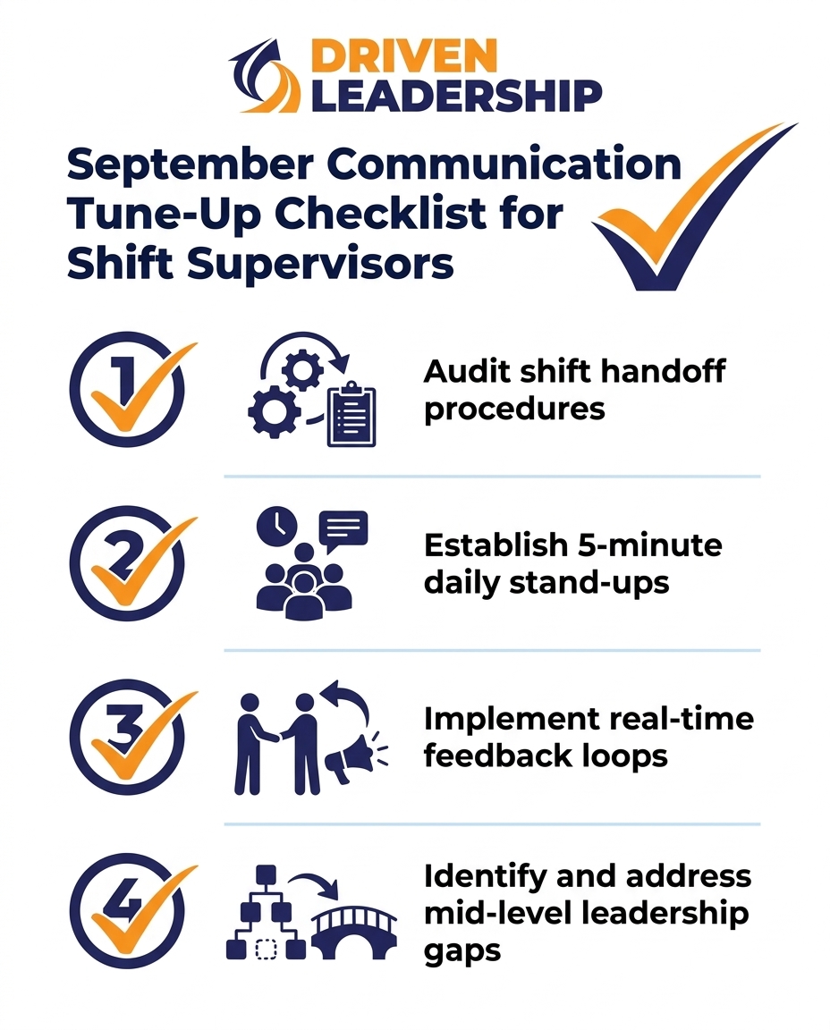 September Communication Tune-Up Checklist for Shift Supervisors