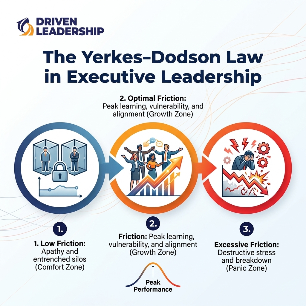 The Yerkes-Dodson Law in Executive Leadership
