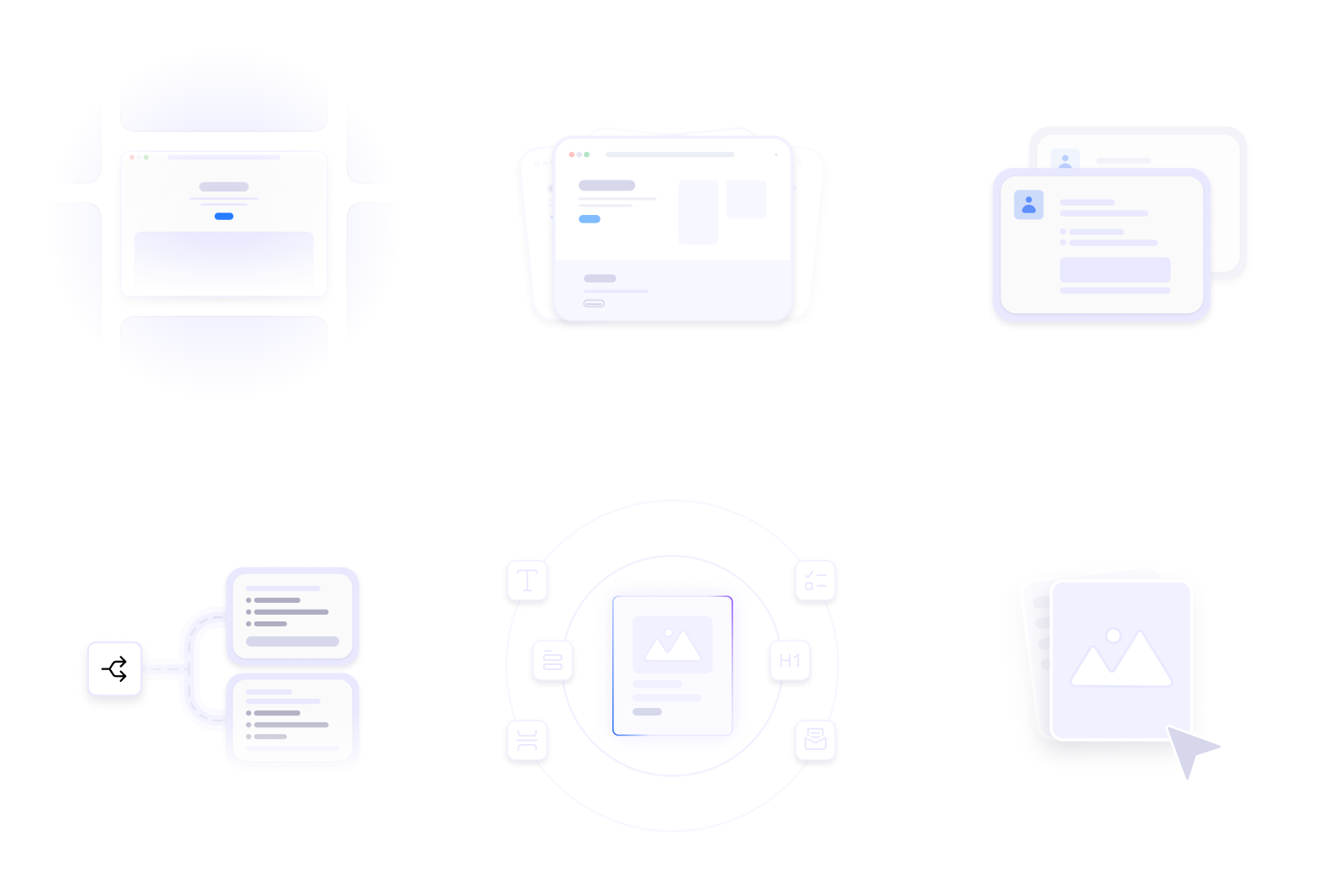 User interface showing two chat input boxes with the text 'Create a portfolio website for a designer...', one on a light background and one on a dark background, each with plus, tools, microphone, and send arrow icons.