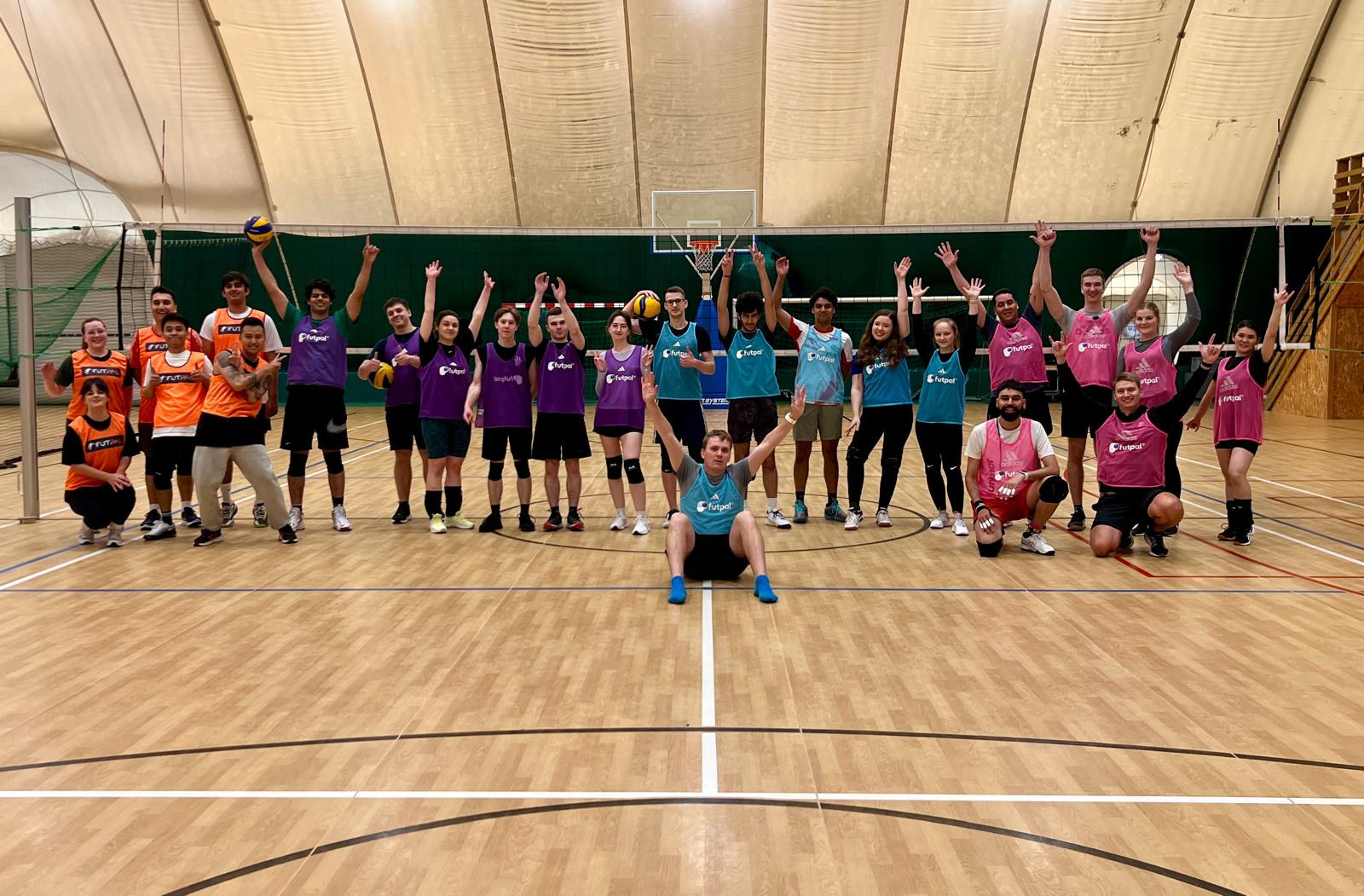Members of Futpal playing Volleyball
