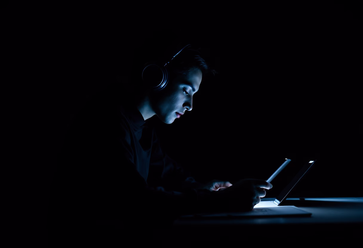 image of students attending an online class (for a edtech)