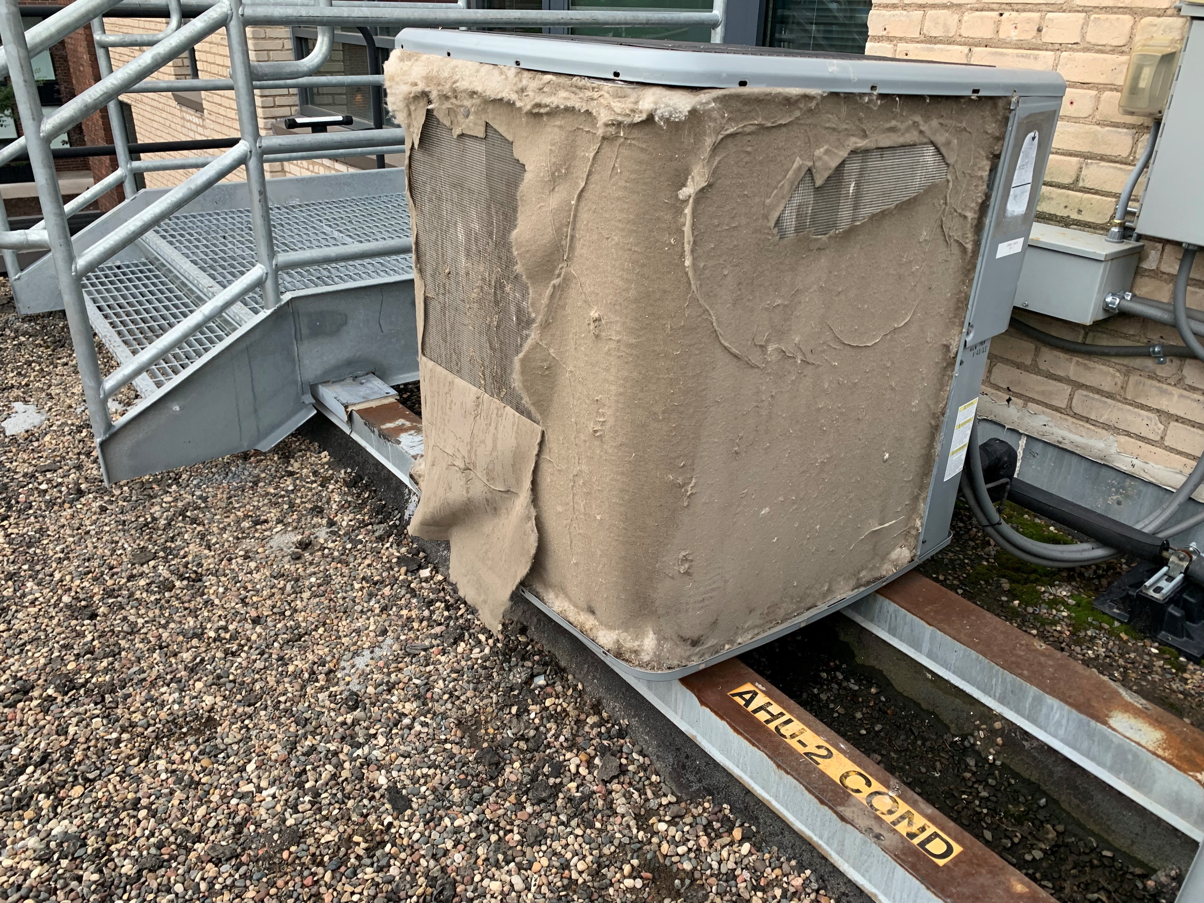 HVAC system failure showing damaged equipment and costly repairs needed for business operations