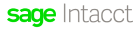 Sage Intacct wordmark logo in green and black text on white background.
