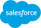 Salesforce company logo with white text on a blue cloud shape.