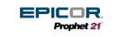 Epicor 21 logo text in blue and red colors.