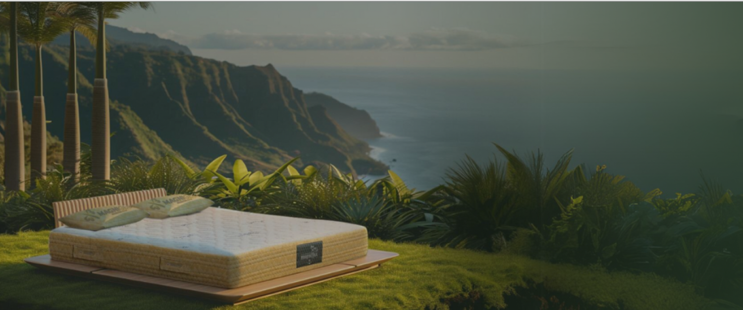 MagniGeo mattress in a lush outdoor landscape