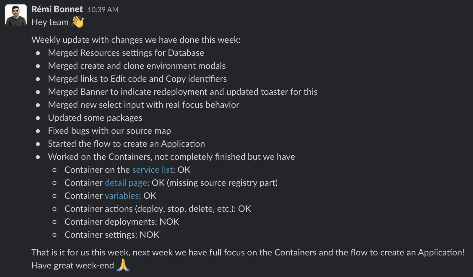 Frontend Weekly Update on V3