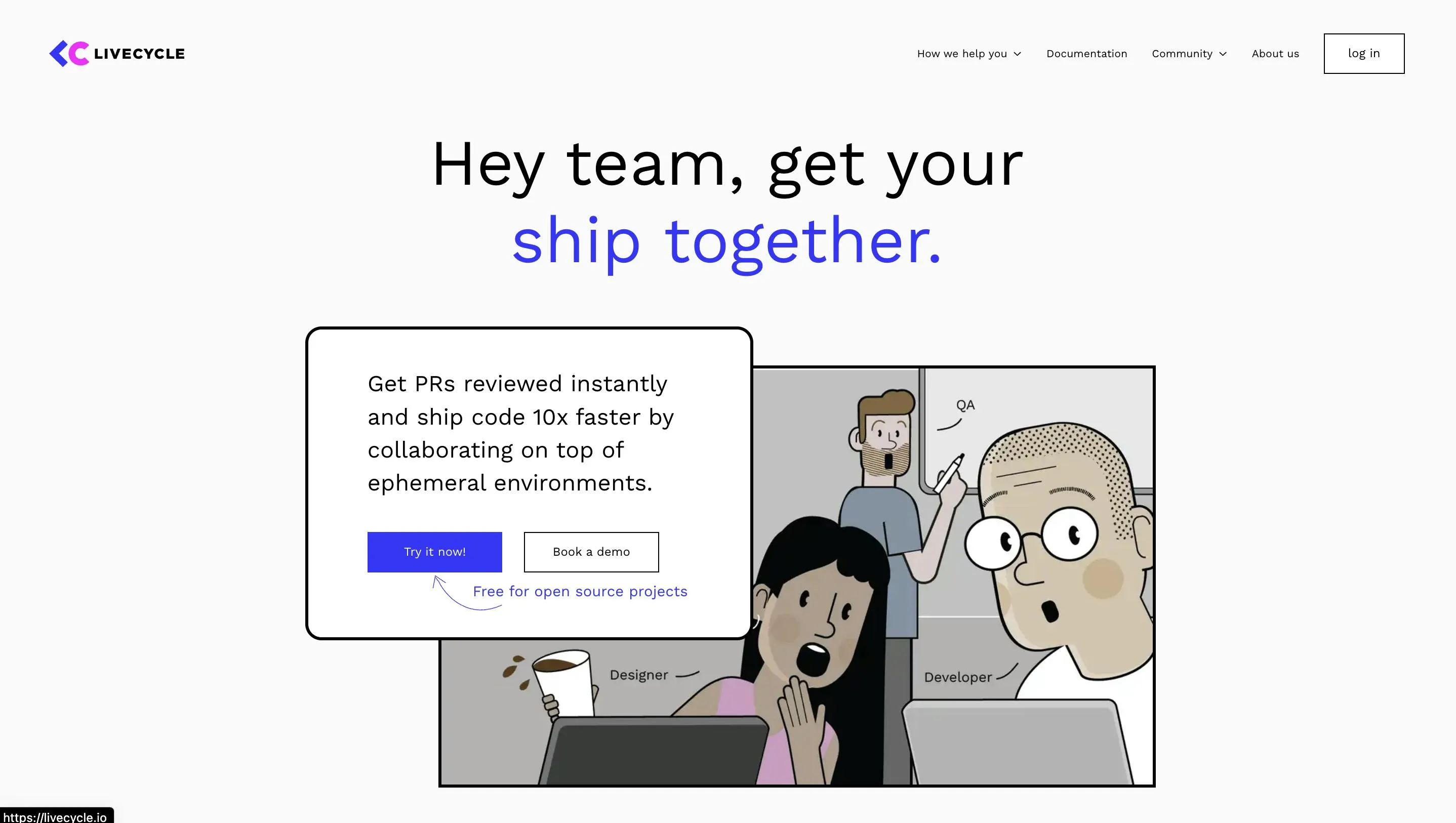 Livecycle Landing Page