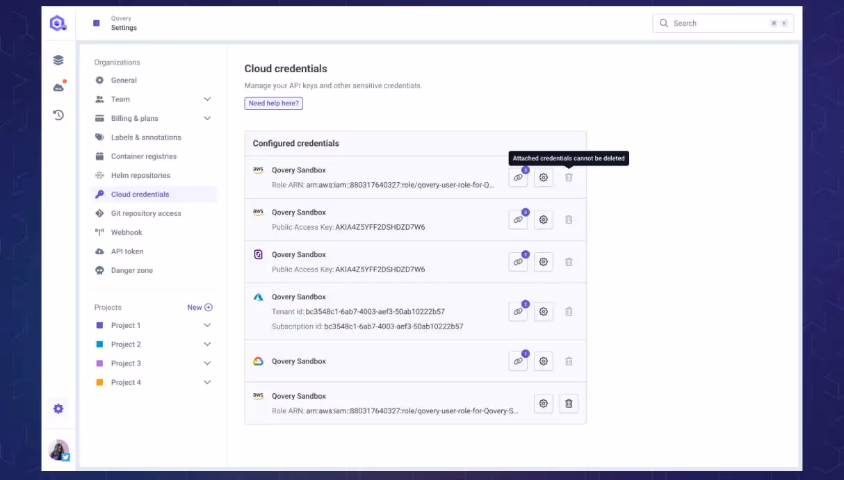 Cluster credentials management