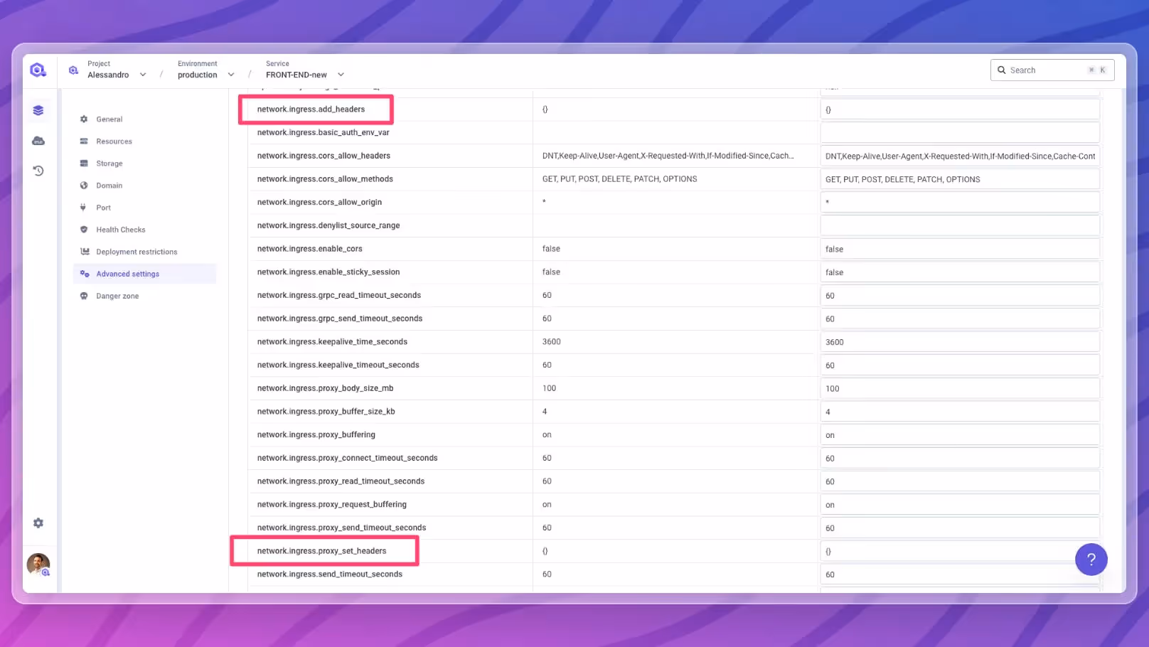 Request - Response header customization