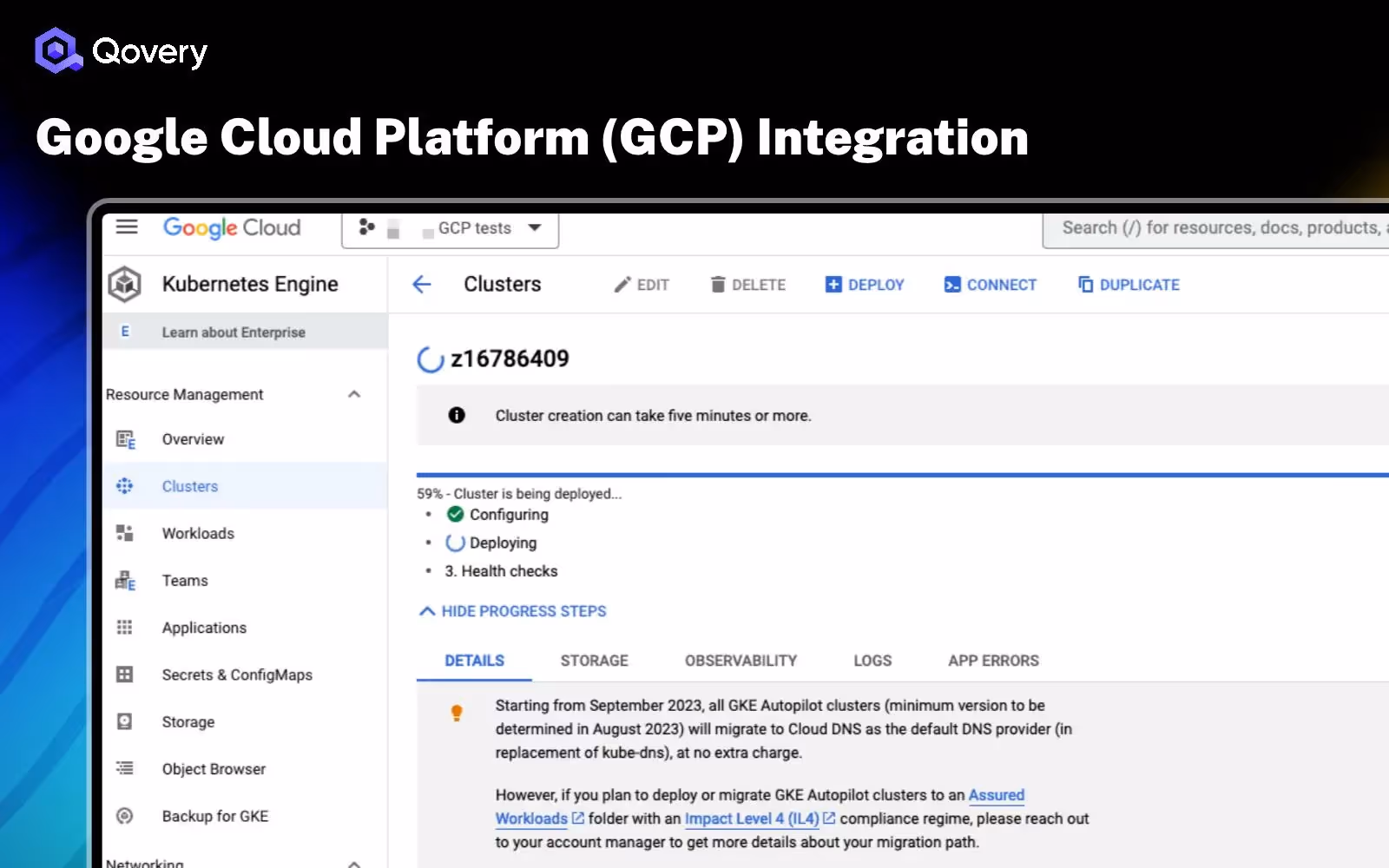 GCP Integration with Qovery
