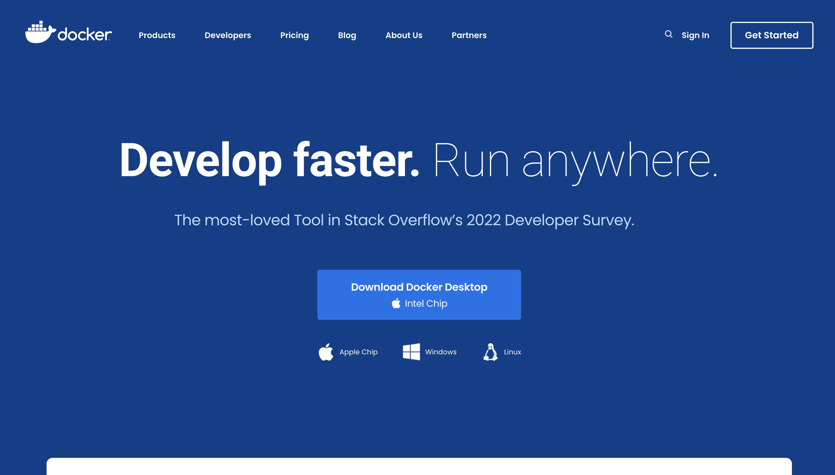Docker Landing Page