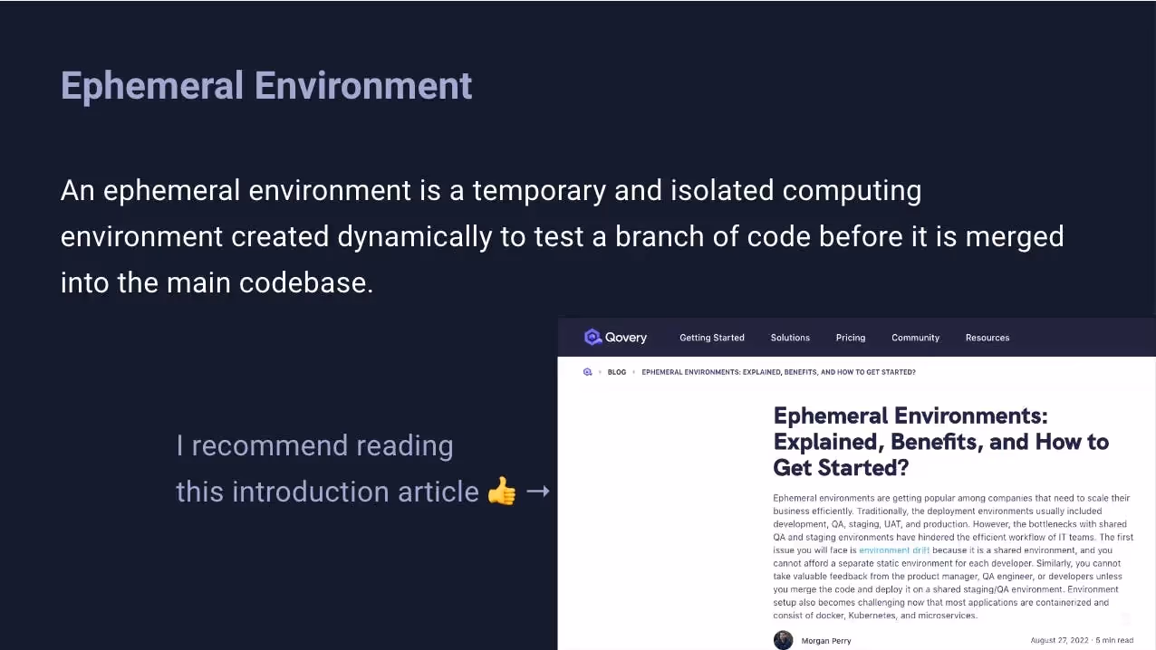 Ephemeral Environment definition