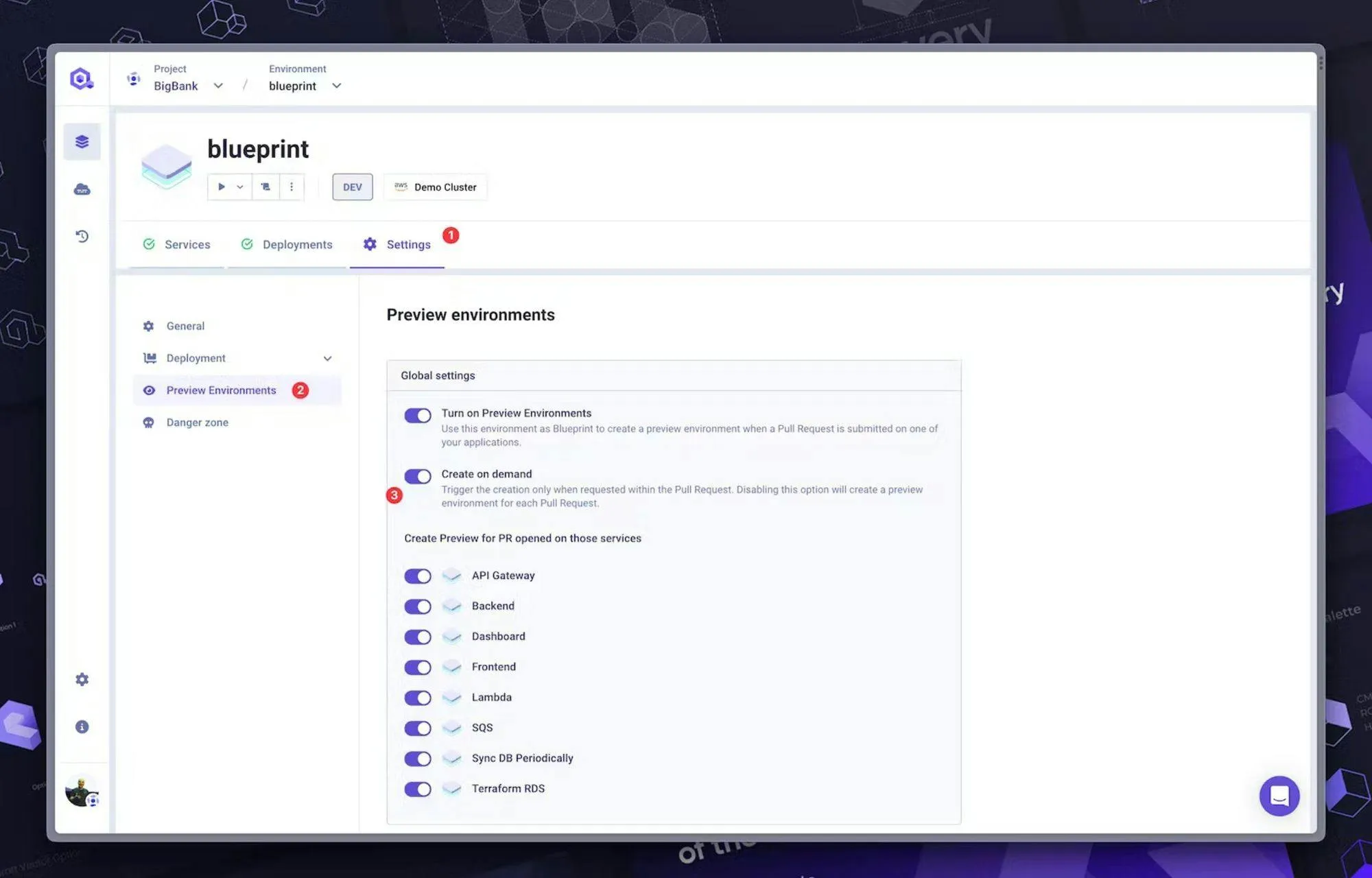 "Create on Demand" option is one click away