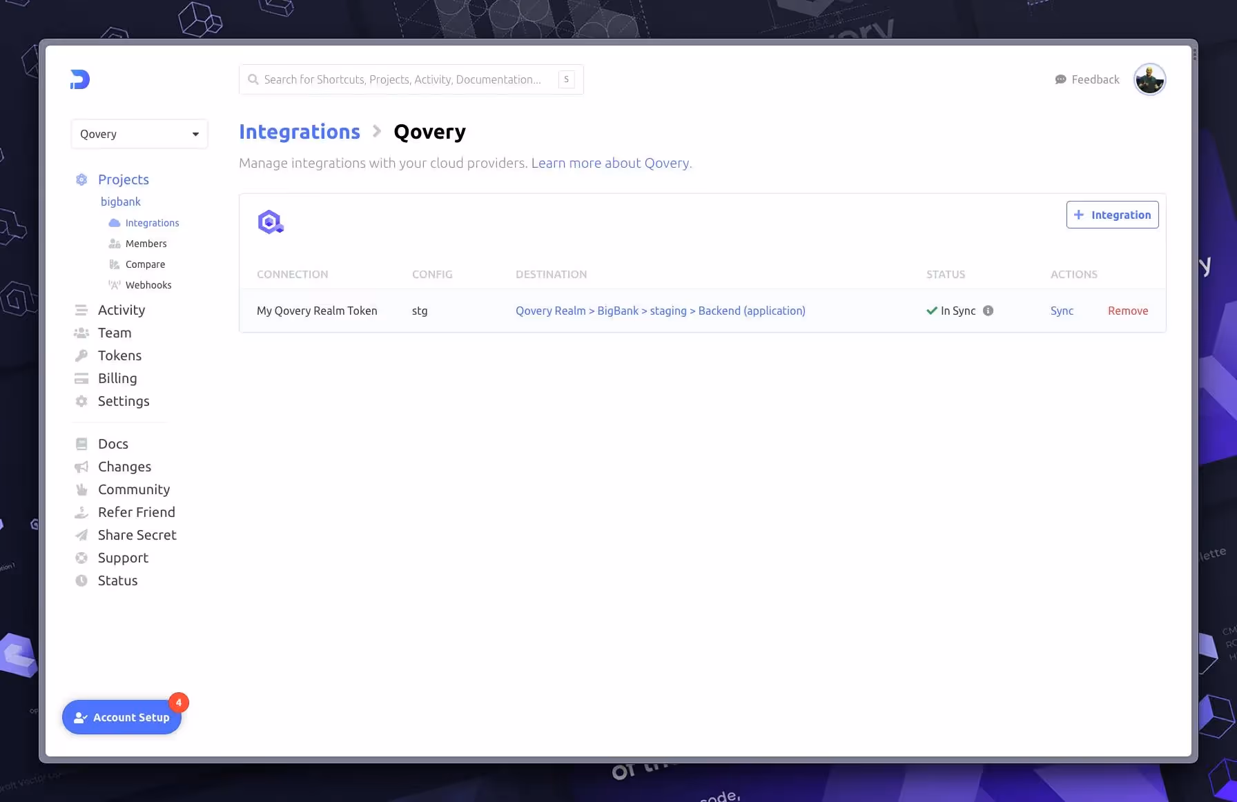 My secrets are sync with my backend app