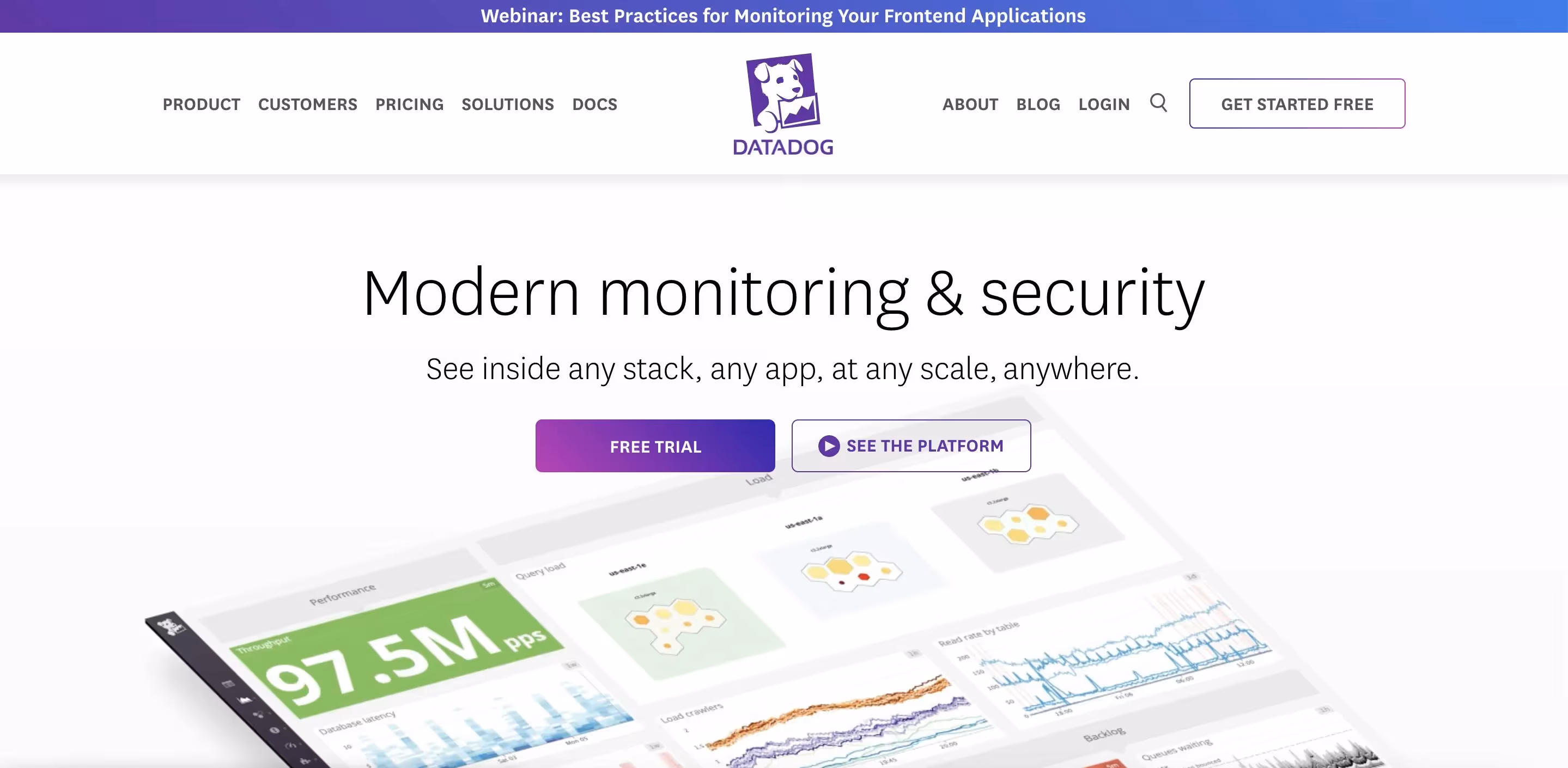 Datadog Landing Page