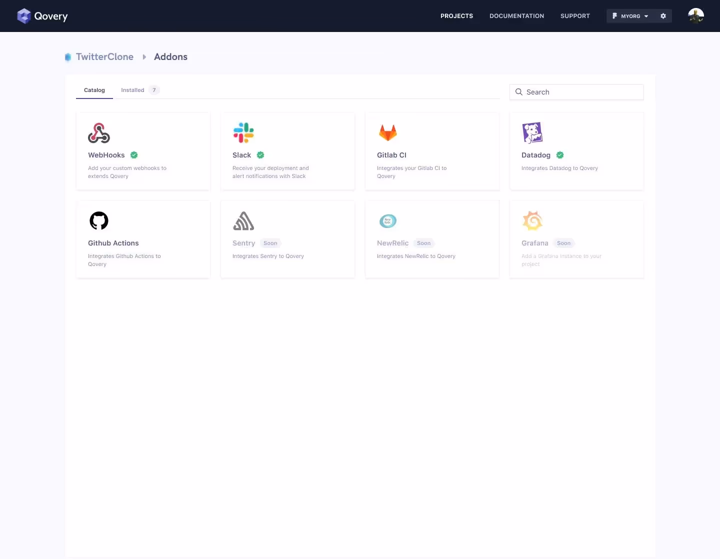 Install your add-ons