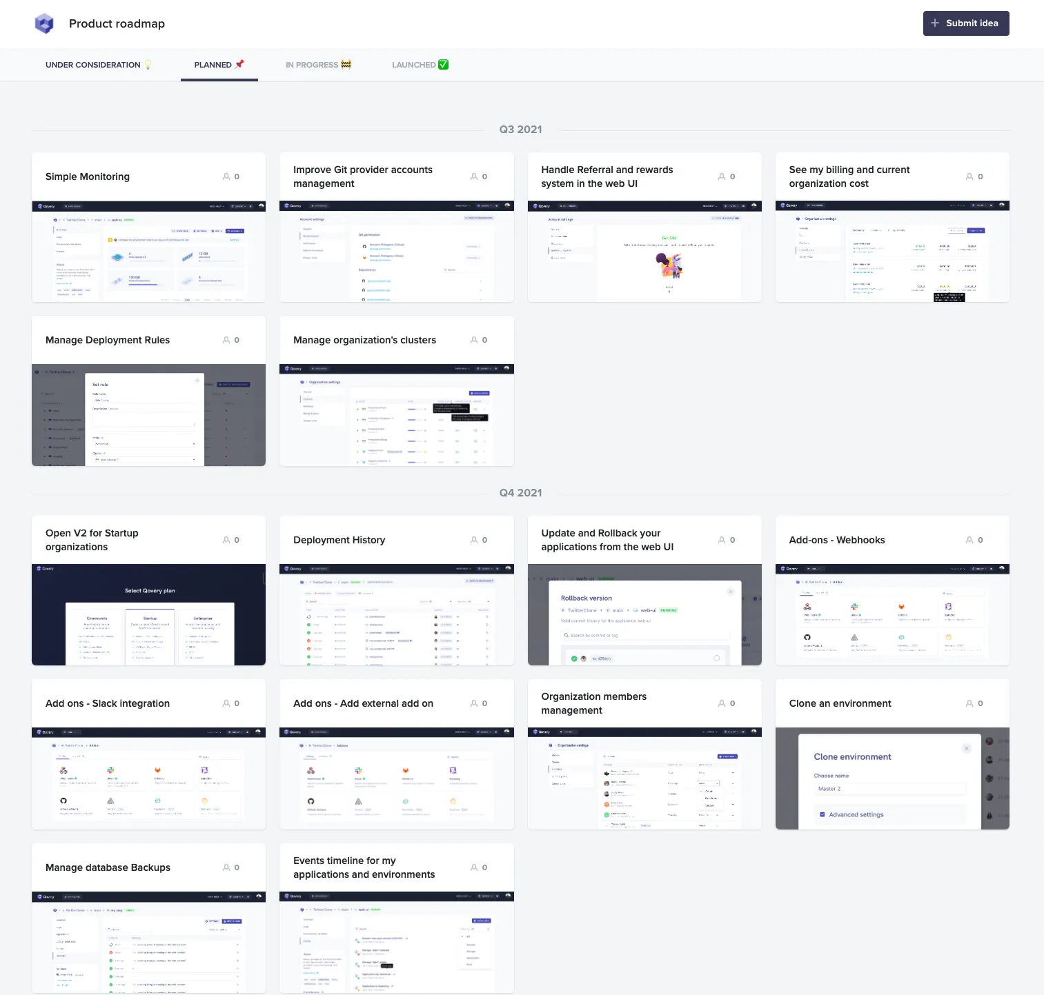 Qovery product roadmap
